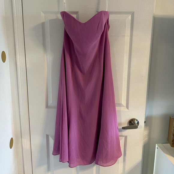 Dessy Collection Pink Strapless Dress - Picture 1 of 4